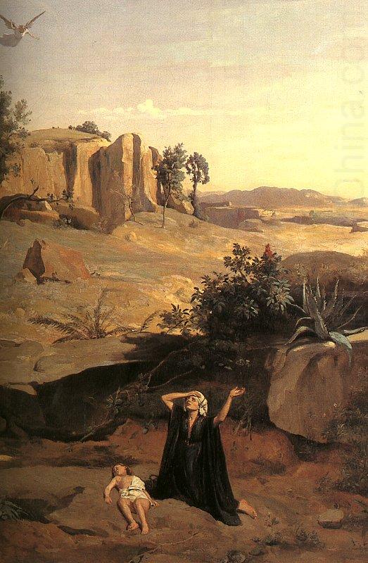Hagar in the Wilderness,  Jean Baptiste Camille  Corot